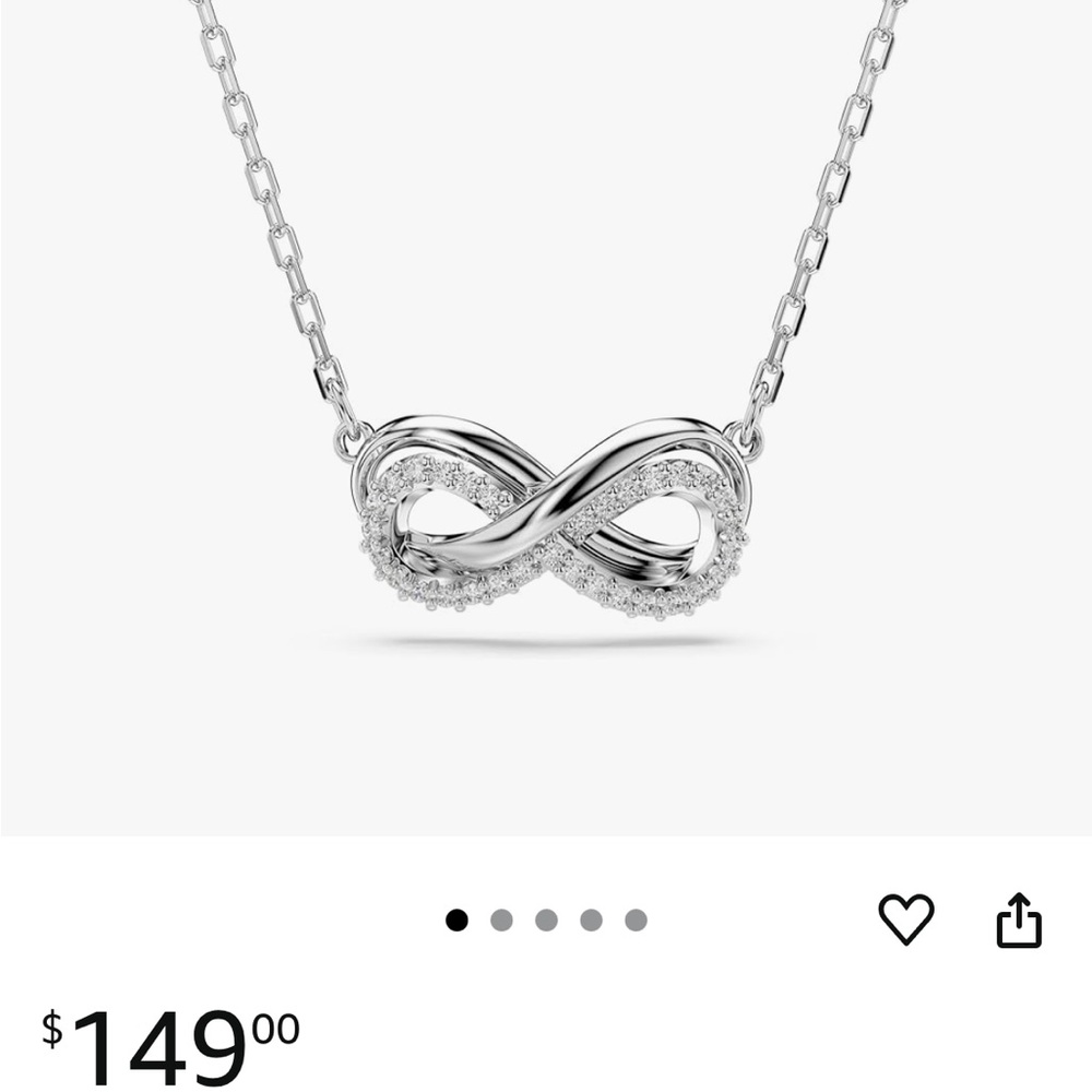 Silver Infinity Necklace - Picture 3 of 4